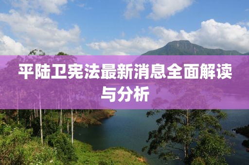平陸衛(wèi)憲法最新消息全面解讀與分析