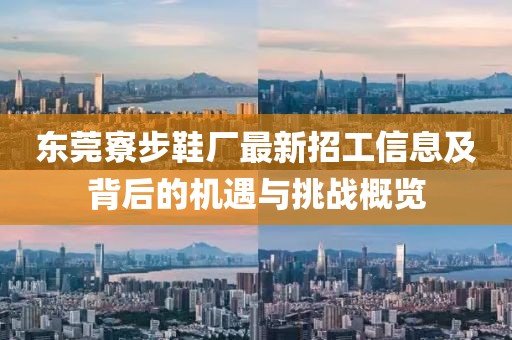東莞寮步鞋廠最新招工信息及背后的機(jī)遇與挑戰(zhàn)概覽