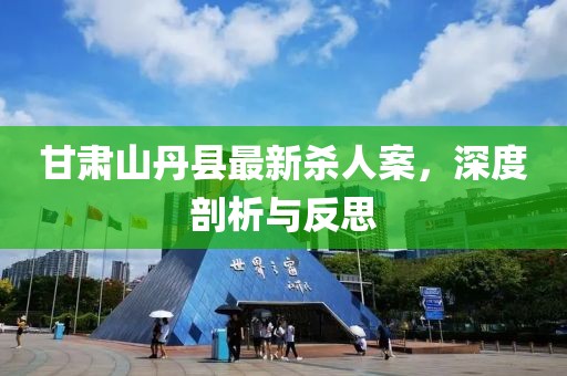 甘肅山丹縣最新殺人案，深度剖析與反思