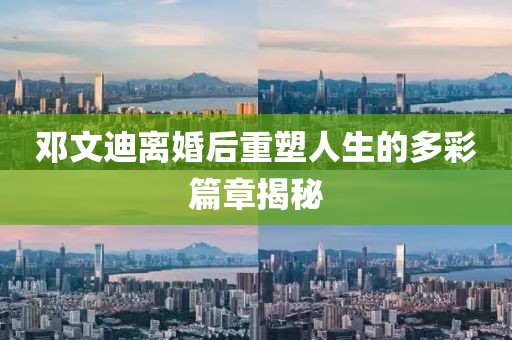鄧文迪離婚后重塑人生的多彩篇章揭秘