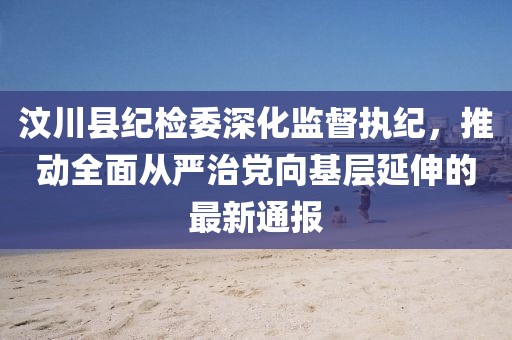 汶川縣紀(jì)檢委深化監(jiān)督執(zhí)紀(jì)，推動(dòng)全面從嚴(yán)治黨向基層延伸的最新通報(bào)