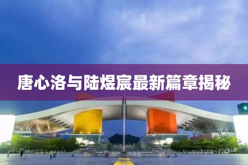 唐心洛與陸煜宸最新篇章揭秘