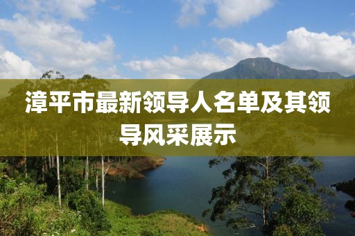 漳平市最新領導人名單及其領導風采展示