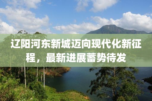 遼陽河?xùn)|新城邁向現(xiàn)代化新征程，最新進(jìn)展蓄勢(shì)待發(fā)