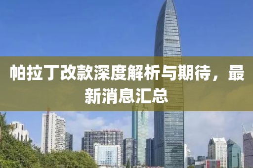 帕拉丁改款深度解析與期待，最新消息匯總