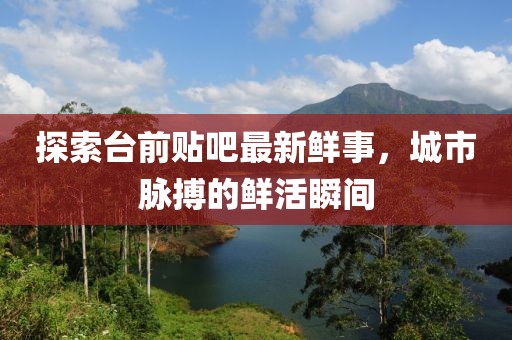 探索臺前貼吧最新鮮事，城市脈搏的鮮活瞬間