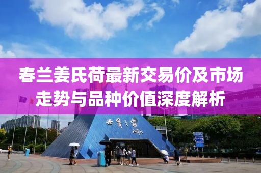 春蘭姜氏荷最新交易價(jià)及市場(chǎng)走勢(shì)與品種價(jià)值深度解析