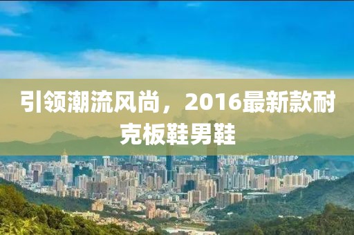 引領(lǐng)潮流風(fēng)尚，2016最新款耐克板鞋男鞋