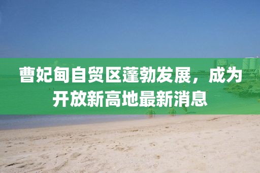 曹妃甸自貿(mào)區(qū)蓬勃發(fā)展，成為開(kāi)放新高地最新消息