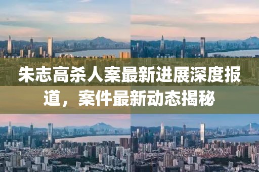 朱志高殺人案最新進展深度報道，案件最新動態(tài)揭秘