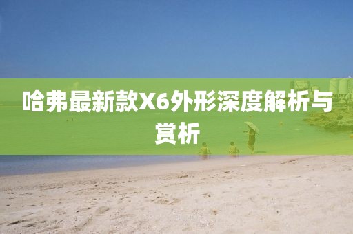 哈弗最新款X6外形深度解析與賞析