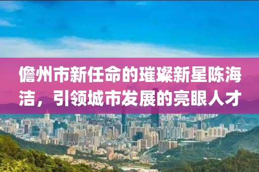 儋州市新任命的璀璨新星陳海潔，引領(lǐng)城市發(fā)展的亮眼人才