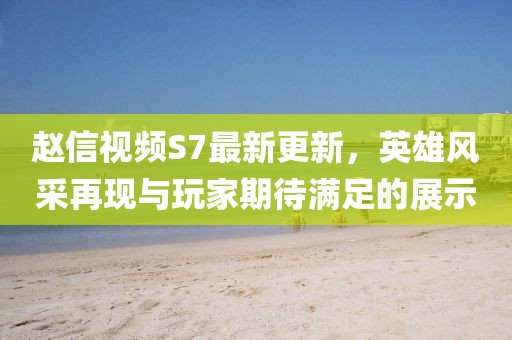 趙信視頻S7最新更新，英雄風采再現(xiàn)與玩家期待滿足的展示