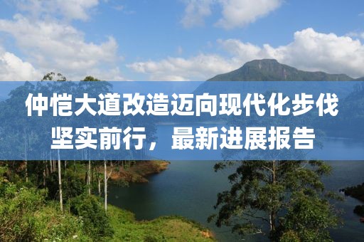 仲愷大道改造邁向現(xiàn)代化步伐堅(jiān)實(shí)前行，最新進(jìn)展報(bào)告