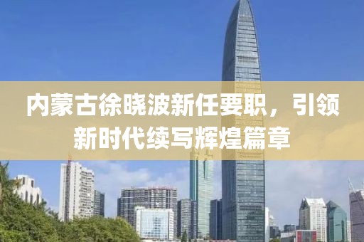 內(nèi)蒙古徐曉波新任要職，引領(lǐng)新時(shí)代續(xù)寫輝煌篇章