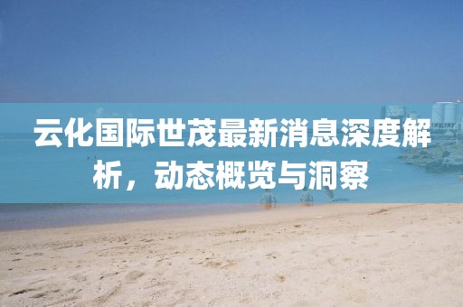 云化國際世茂最新消息深度解析，動態(tài)概覽與洞察