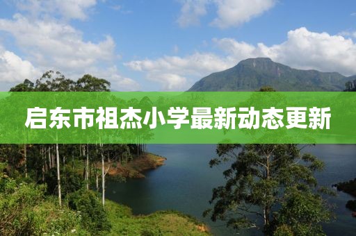 啟東市祖杰小學(xué)最新動(dòng)態(tài)更新