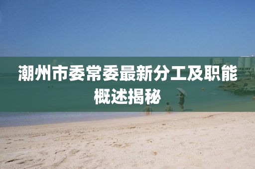 潮州市委常委最新分工及職能概述揭秘