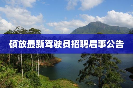 碩放最新駕駛員招聘啟事公告