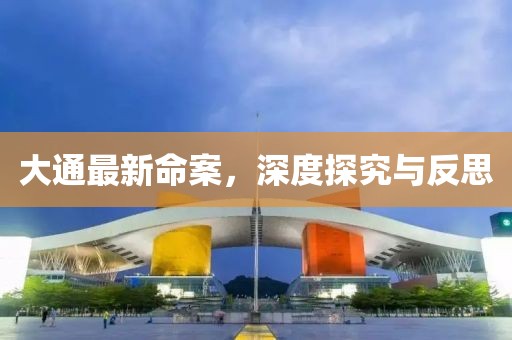 大通最新命案，深度探究與反思