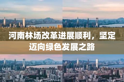 河南林場改革進展順利，堅定邁向綠色發(fā)展之路