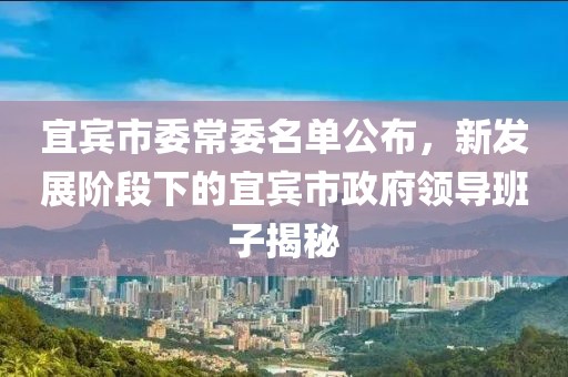 宜賓市委常委名單公布，新發(fā)展階段下的宜賓市政府領(lǐng)導(dǎo)班子揭秘
