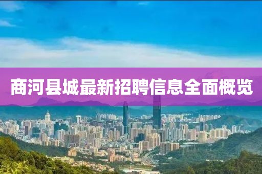 商河縣城最新招聘信息全面概覽