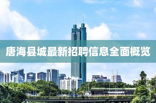 唐?？h城最新招聘信息全面概覽