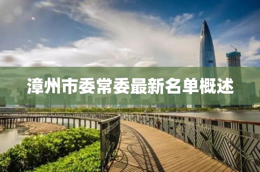 漳州市委常委最新名單概述