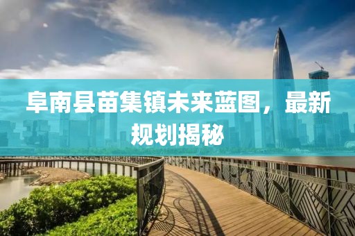 阜南縣苗集鎮(zhèn)未來藍圖，最新規(guī)劃揭秘
