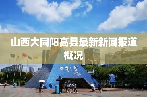 山西大同陽高縣最新新聞報道概況