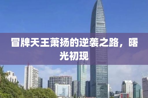 冒牌天王蕭揚(yáng)的逆襲之路，曙光初現(xiàn)