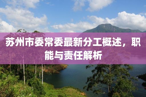 蘇州市委常委最新分工概述，職能與責(zé)任解析