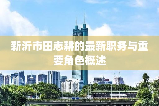 新沂市田志耕的最新職務(wù)與重要角色概述